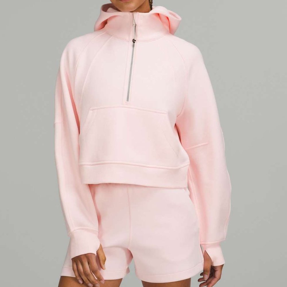 Lululemon Scuba Oversized Half-Zip Hoodie Strawberry Milkshake STMI Sz M/L NWT
